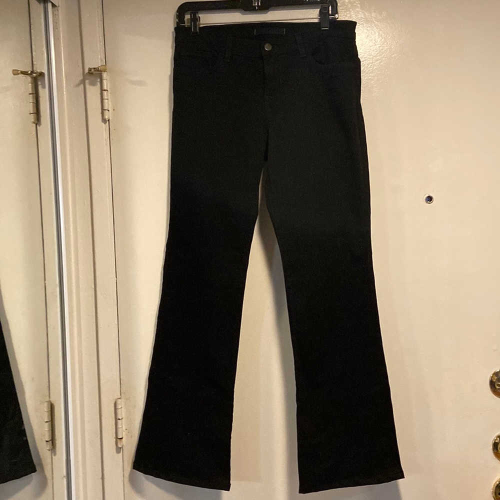 J Brand pants jeans, black denim Bootcut EUC. Look brand new.